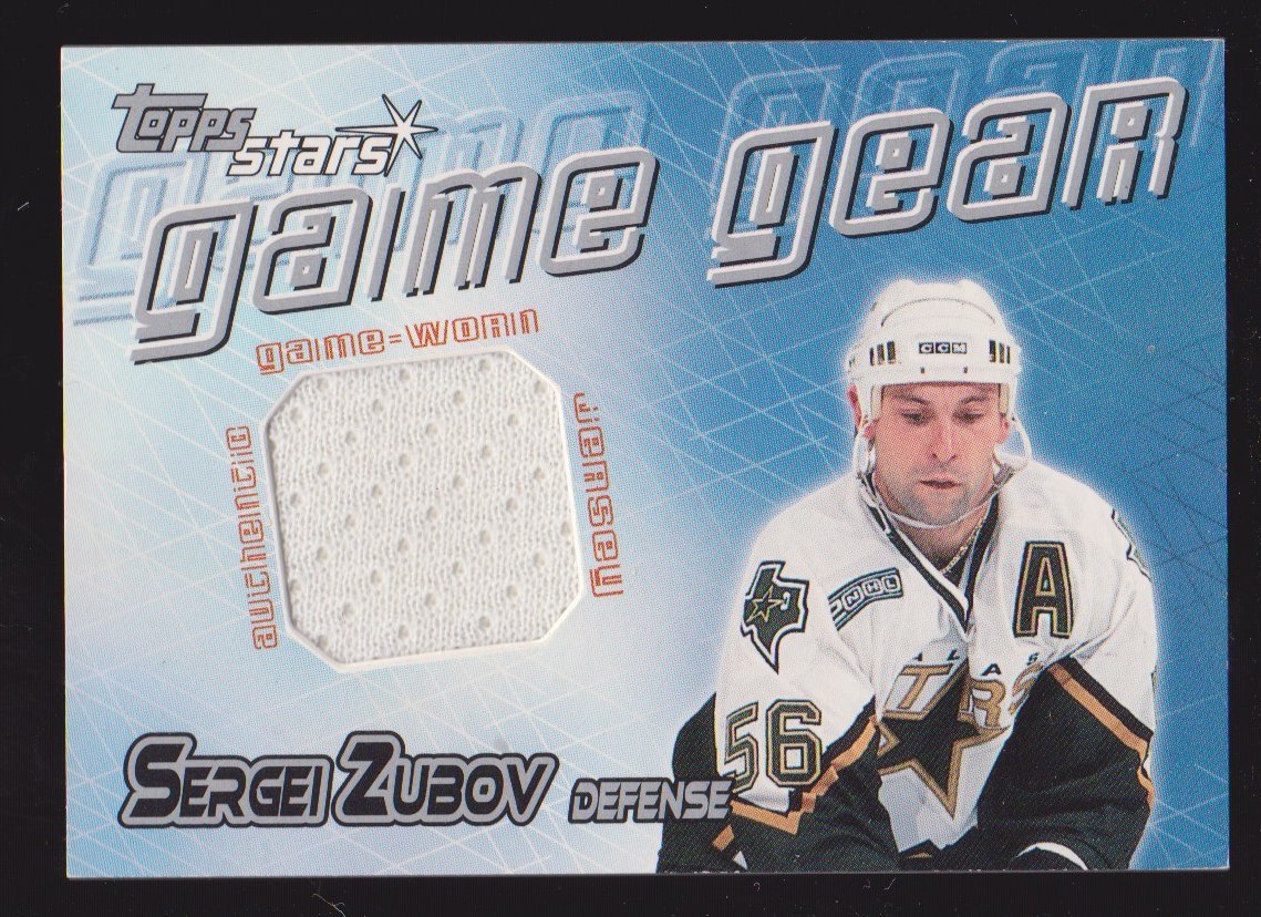 (image for) 2000-01 Topps Stars Game Gear #GGSZ Sergei Zubov
